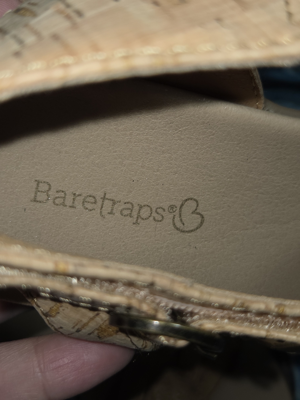 BareTraps Woven T-Strap Wedge Sandals in Tan - Picture 3 of 6